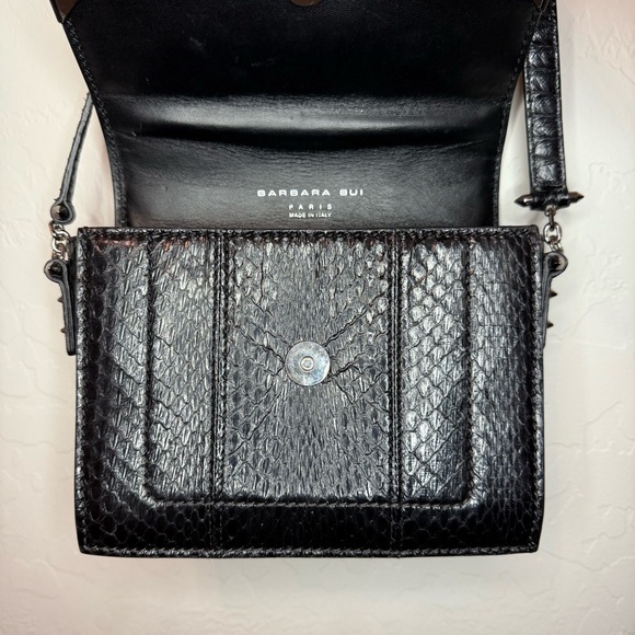 Barbara Bui Black Elaphe Snakeskin Madness Crossbody Bag One Size - Picture 8 of 12